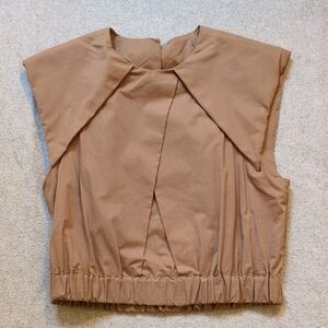 Heidi Merrick Cotton Tan Sleeveless Top